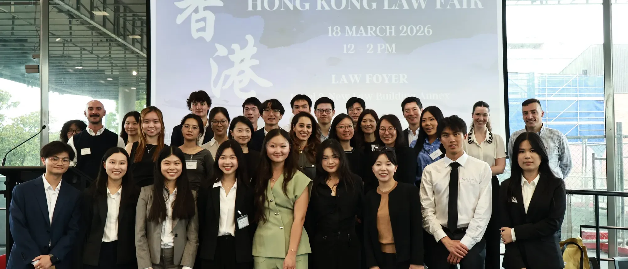 CLSS students and law-firm representatives at the Hong Kong Law Fair